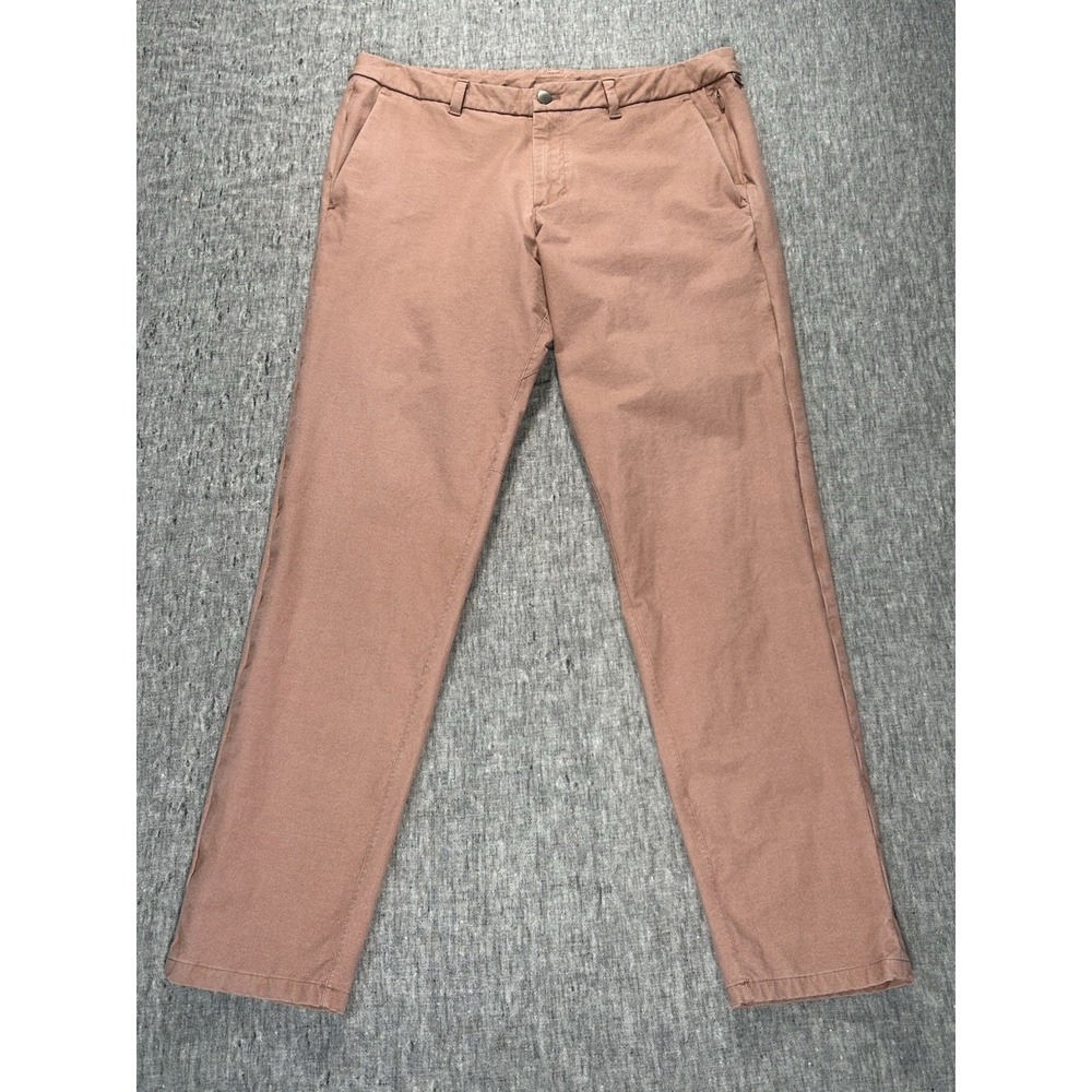 Lululemon ABC Commission Pants Mens 36 Earth Clay Plant Based Dye Zipper Pocket